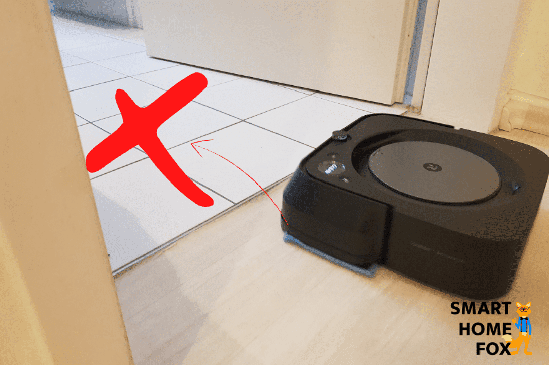 robot laveur irobot braava jet m6 passage seuil de porte
